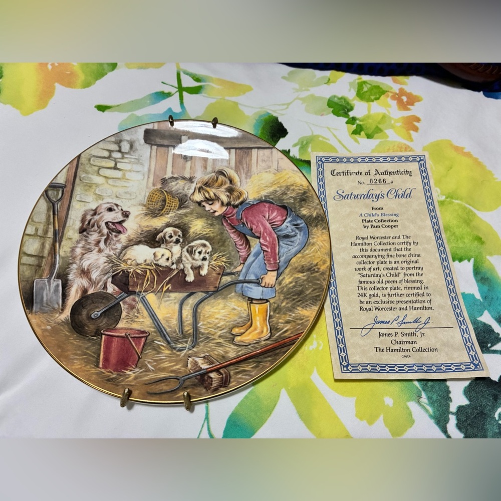 Royal Worcester Crown Ware England Saturdays Child